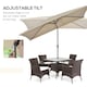 image 3 of Outsunny 3x2m Patio Parasol Canopy Tilt Crank Sun Shade Garden Khaki
