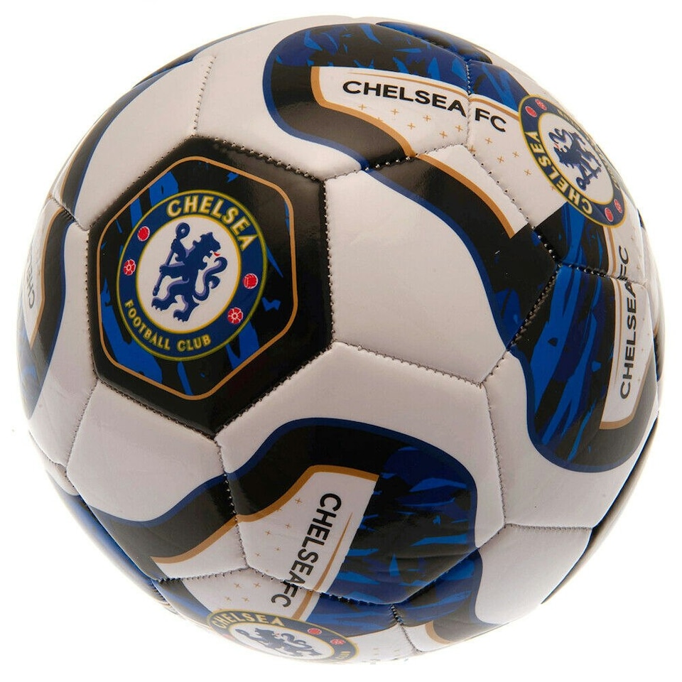 image 1 of Chelsea FC Tracer PVC Football - Black/Blue/White - 5