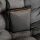 image 4 of Samuel Alexander 2 Seater Hanging Garden Rattan Egg Chair with Steel Frame and Waterproof Cover in Grey Grey