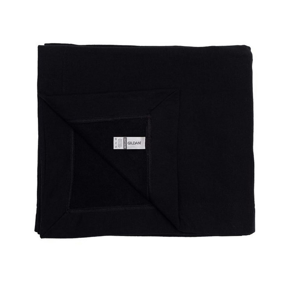 image 1 of Gildan Heavy Blend Fleece Stadium Blanket - Black - One Size