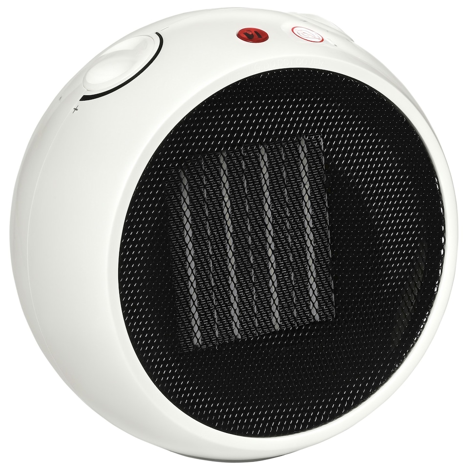 image 1 of HOMCOM Table Top Space Heater, Ceramic Electric Heater with 3 Heating Mode White