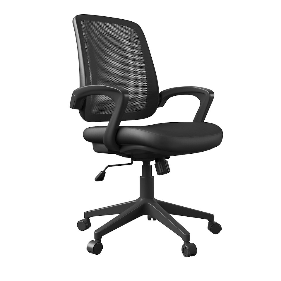 image 1 of Marvin Office Chair in Black Fabric
