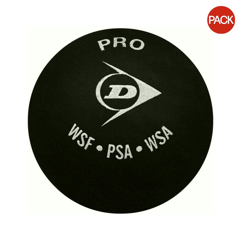 image 1 of Dunlop Pro Squash Balls (Pack of 12) - Yellow/Black - One Size