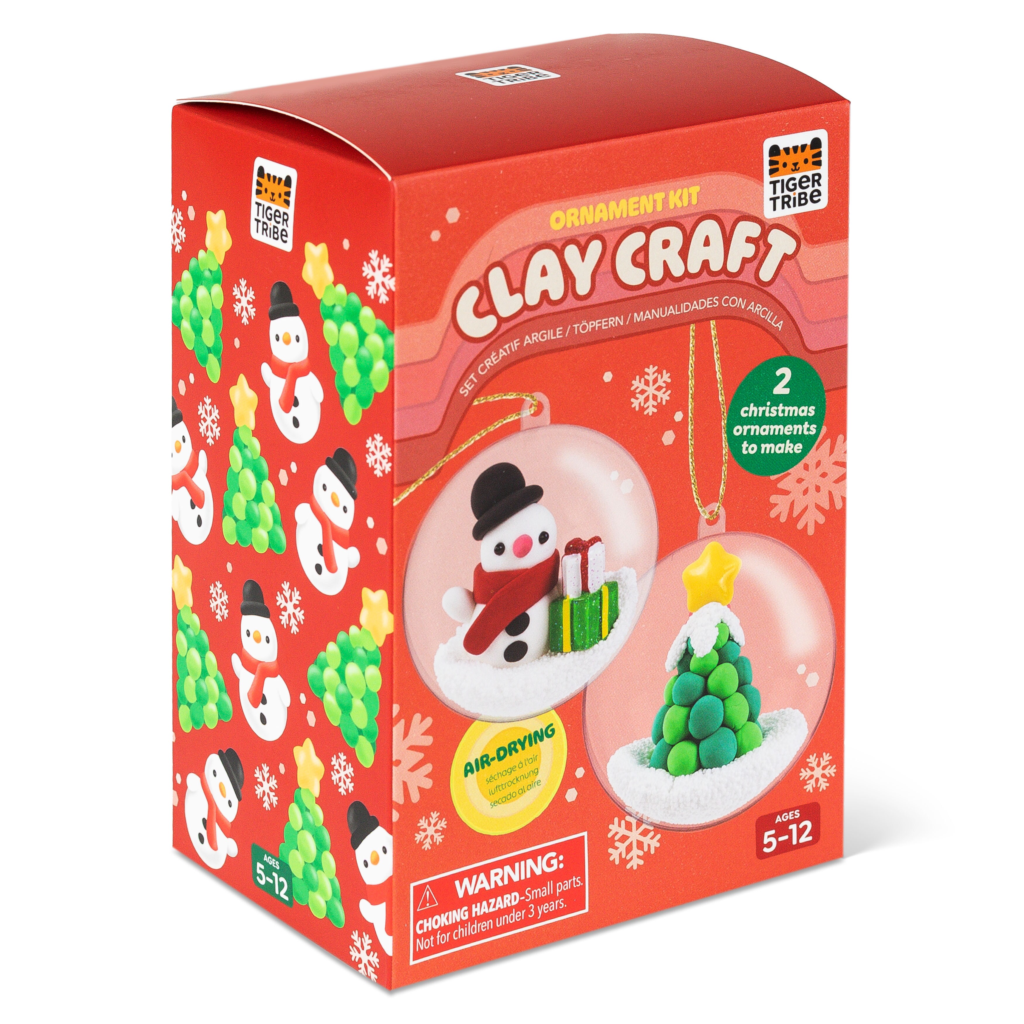 Tiger Tribe Bauble Craft Clay Kit - Snowman & Tree