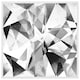 image 1 of Black & white geometric grunge pattern (Picutre Frame) White | XL