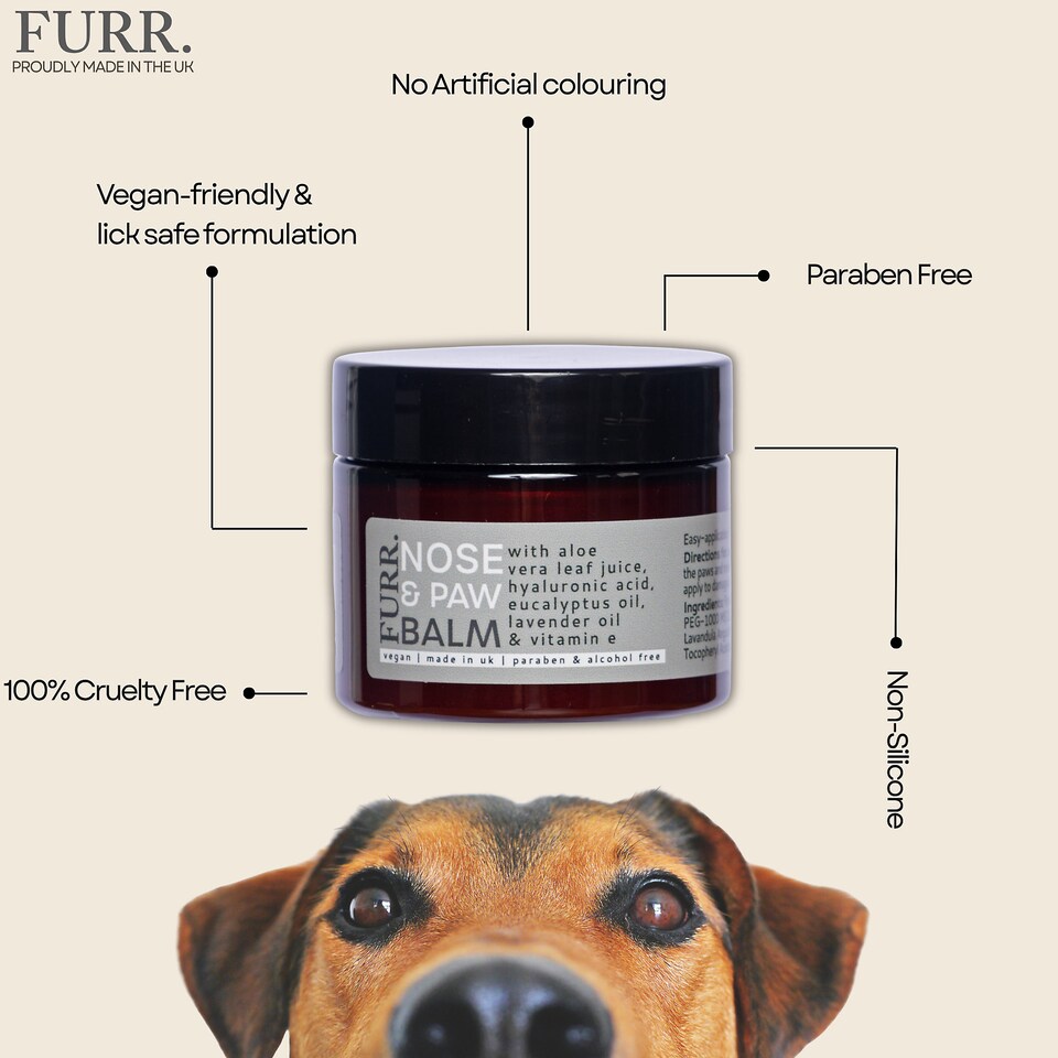 image 1 of FURR Paw & Nose Balm for Dogs 50ml, Lick-Safe, Natural Healing & Hydration for Dry Noses & Cracked Paws