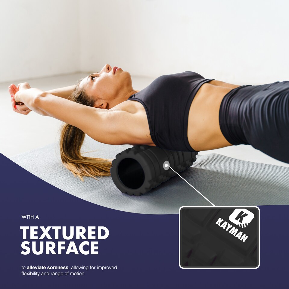 image 1 of Kayman High Density Foam Roller for Deep Tissue Muscle Recovery