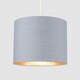 image 2 of ValueLights Modern Grey And Copper Pendant Ceiling Table Lamp Drum Light Shade