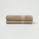 image 1 of Homescapes Turkish Cotton Bath Towel Set of 2 - Stone Cream