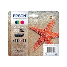 Epson 603XL Starfish High Yield Genuine Multipack, 4-Colours Ink Cartridges