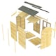 image 2 of 4 x 12 Feet Apex Shed - Double Door Without Windows - Wood - L358 x W118 x H217 cm Brown
