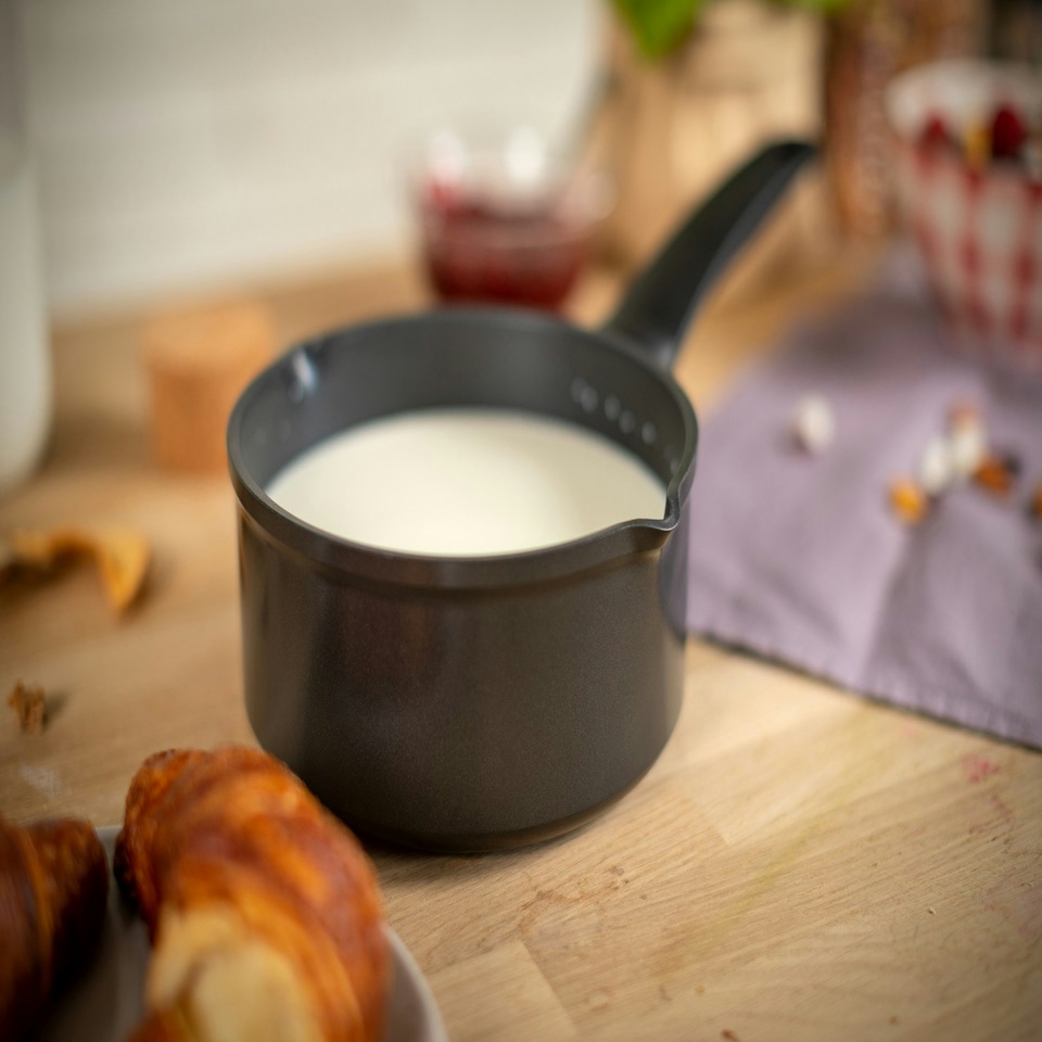 image 1 of Easy Induction Milk Pan 16cm Black