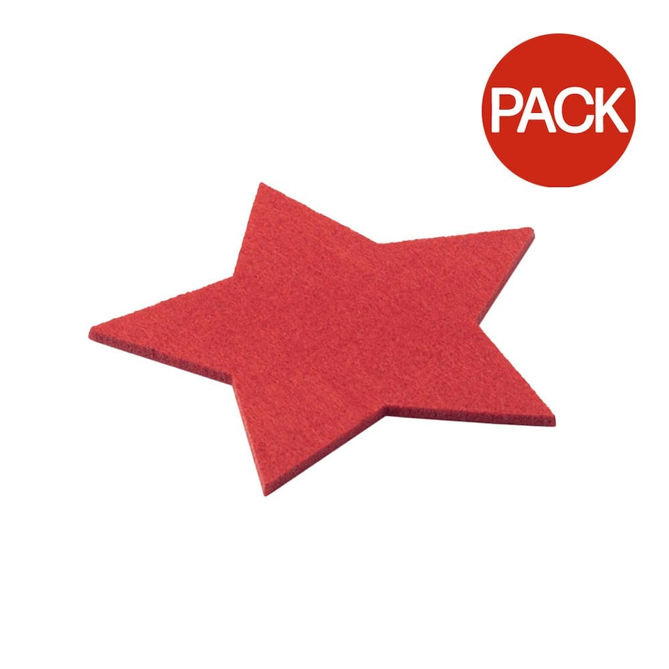 image 1 of MidOcean STARGUARD RPET Felt Coaster Set (Pack of 4) - Red - One Size