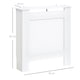 image 7 of HOMCOM Radiator Cover Heating Cabinet Solid MDF Small Sized White Modern Home