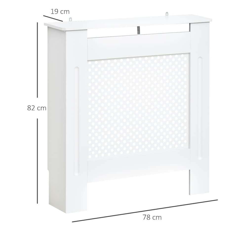 image 1 of HOMCOM Radiator Cover Heating Cabinet Solid MDF Small Sized White Modern Home