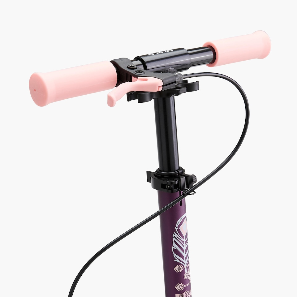 image 1 of Decathlon Mid 5 Kids' Scooter with Handlebar Brake and Suspension - Purple