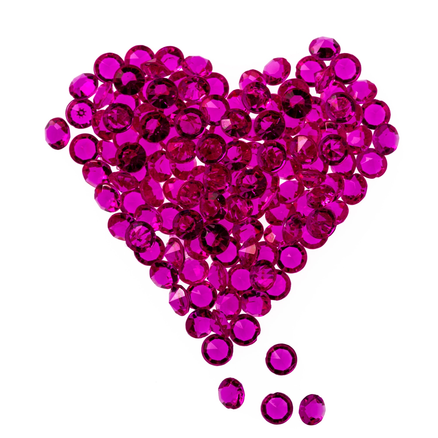 Neel Blue Acrylic Rhinestone Table Confetti, Table Scatters - 4000pcs in Fuchsia