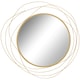 image 1 of HOMCOM Metal Wall Art 65cm Round Mirror for Living Room Dining Room Gold Tone
