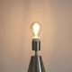 image 1 of ValueLights Jax Brushed Chrome Dimmable Touch Table Lamp with Blush Pink Velvet Drum Shade & LED Bulb