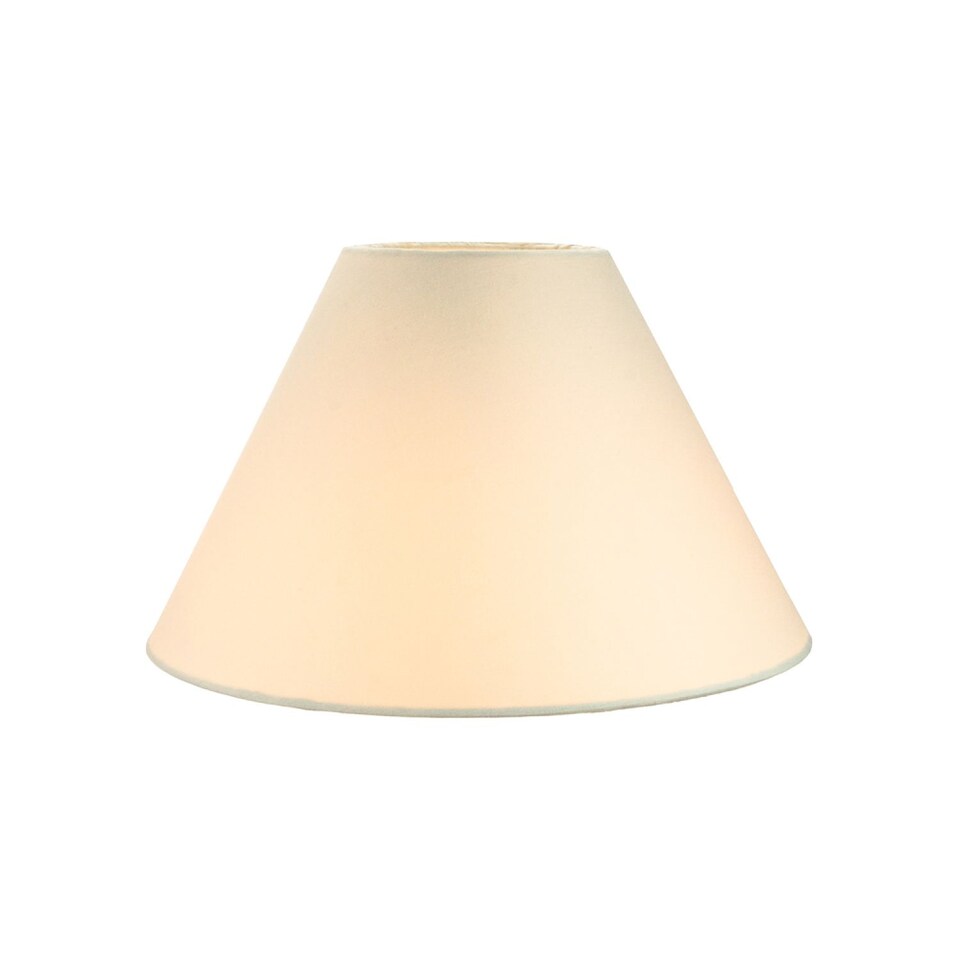 image 1 of Traditional 8 inch Cream Cotton Coolie Lampshade Suitable for Table Lamp or Pendant
