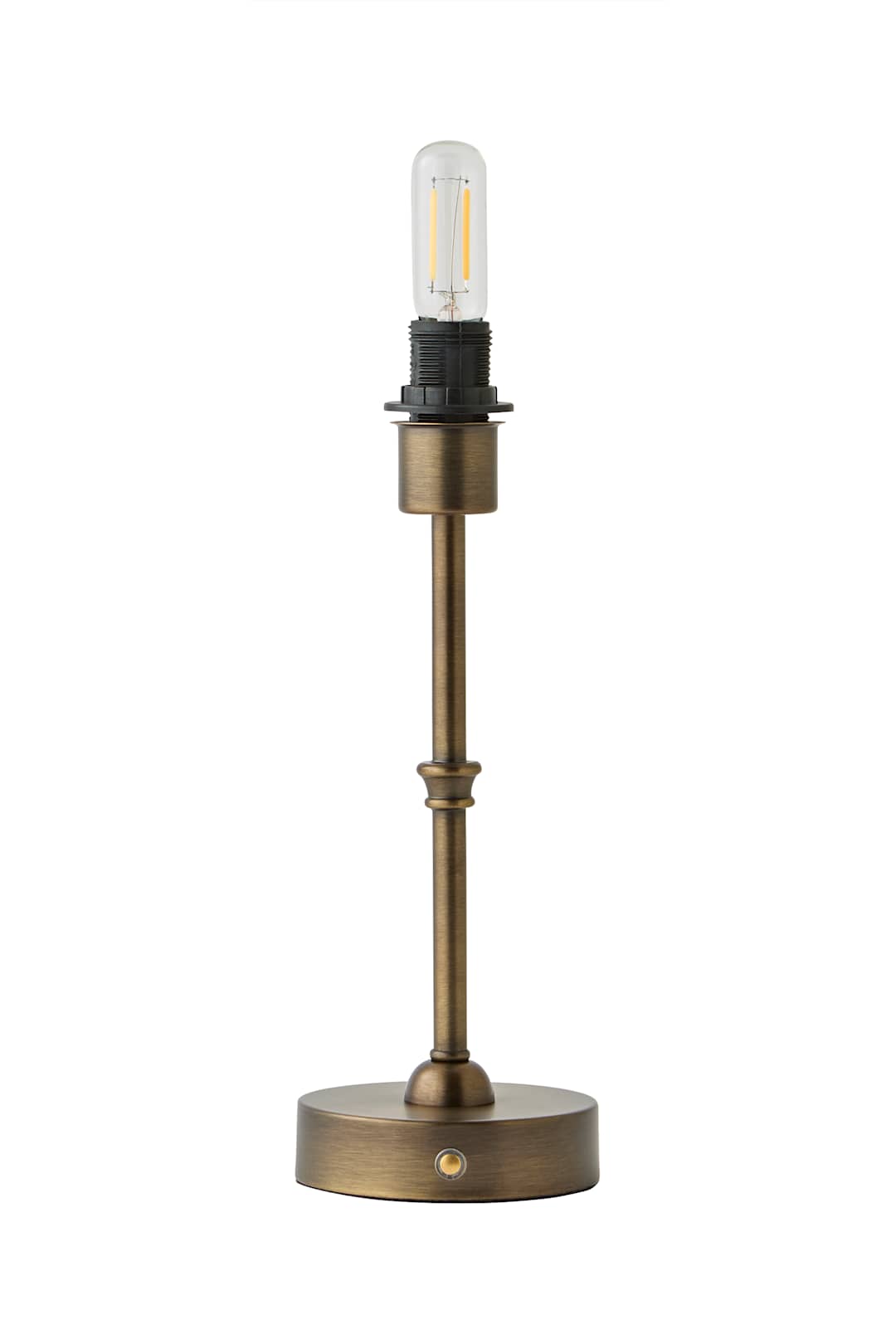 ValueLights Lowe Metal Portable Rechargeable Table Lamp Base Only in Bronze