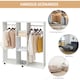 image 5 of HOMCOM Mobile Double Open Wardrobe w/ Clothes Hanging Rail