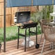 image 2 of Outsunny Charcoal Barbecue BBQ Grill Trolley W/ Shelves, Lid and Thermometer