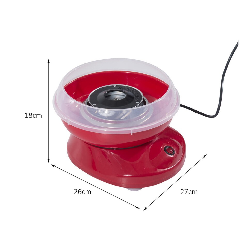 image 1 of HOMCOM Cotton Candy Machine Electric Gadgetry Floss Sugar Equipment Red