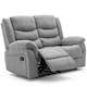 image 2 of Seattle Manual Fabric Recliner 2 Seater Sofa (Grey)
