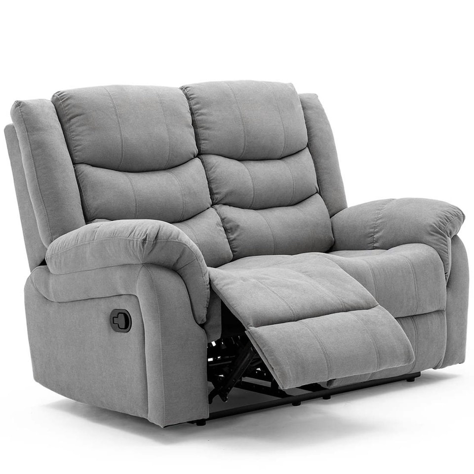 image 1 of Seattle Manual Fabric Recliner 2 Seater Sofa (Grey)