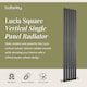 image 2 of Lucia Square Vertical Single Panel Radiator, 1800mm x 354mm Anthracite | Grey | Anthracite | 1