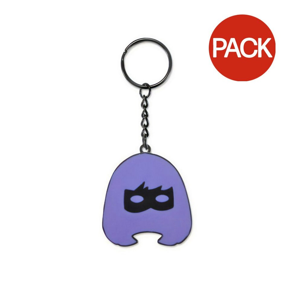 Kick-Ass Mask Metal Hit-Girl Keyring (Pack of 2) - Purple/Black - One Size