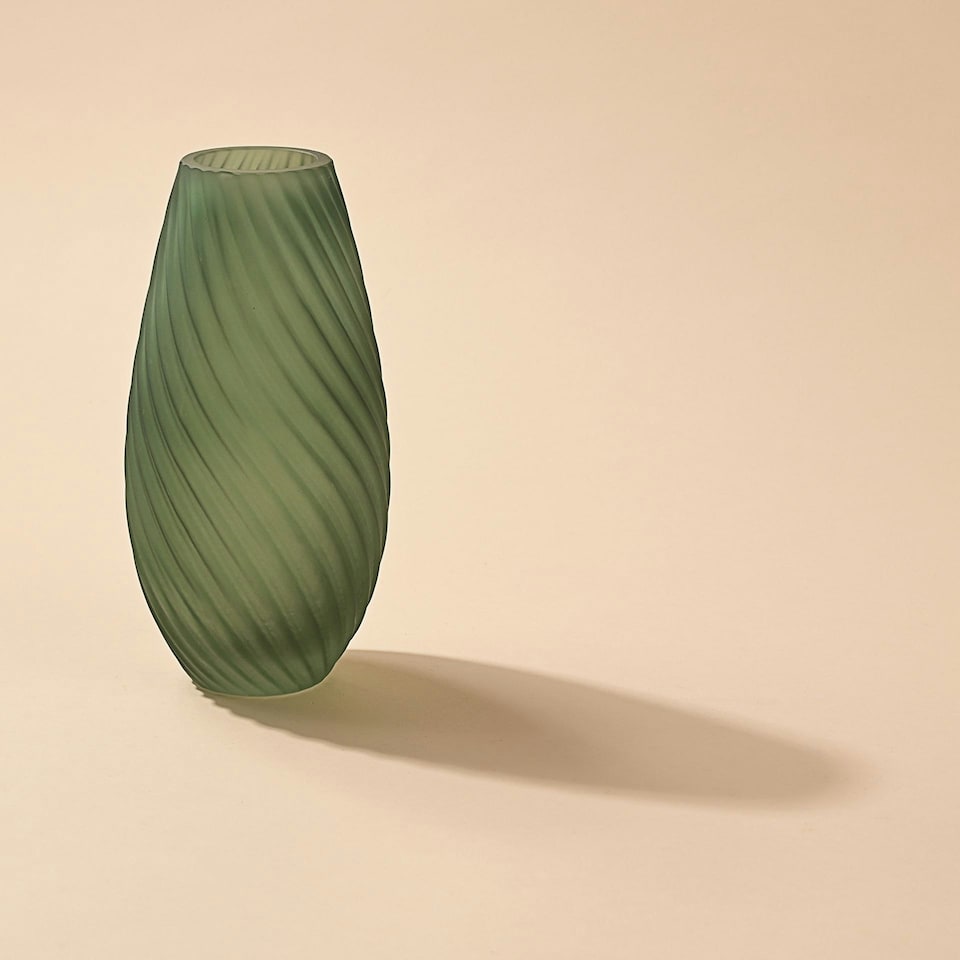 image 1 of Hestia Handmade Glass Vase - Green