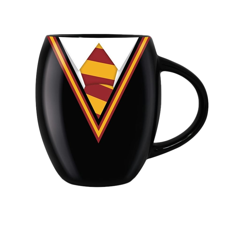 image 1 of Harry Potter Gryffindor Uniform Oval Mug - Black/Burgundy/Gold - One Size