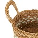 image 4 of Lidi Set of Two Low Seagrass Baskets. Cream