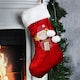 image 3 of Personalised Santa Claus Luxury Red Stocking
