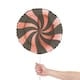 image 2 of Rose Gold & Platinum Grey Candy Swirl Round Foil Helium Balloon 46cm / 18 in