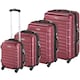 image 1 of Suitcase Set of 4 ABS Hard Shell Luggage Travel Trolley 4 Wheel Lightweight Telescopic Handle | Red | burgundy | 1
