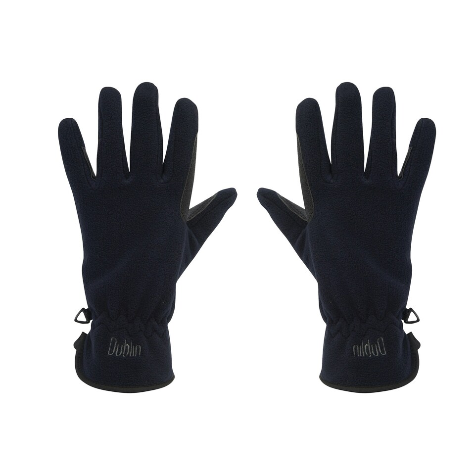image 1 of Dublin Adults Unisex Polar Fleece Riding Gloves - Navy - X-Small Blue | X-Small
