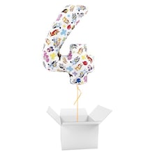 Bluey Number 4 Giant Foil Helium Balloon - Inflated Balloon in a Box
