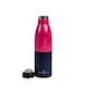 image 1 of Beau & Elliot Colour Block 500ml Stainless Steel Drinks Bottle Pink/Navy