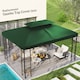 image 2 of Outsunny 3x4m Gazebo Replacement Roof Canopy 2 Tier Top UV Cover Green