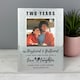 image 5 of Personalised Anniversary 4x4 Glitter Glass Photo Frame Silver | One Size