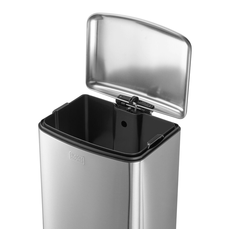 image 1 of BLACK+DECKER 30L Pedal Bin with Soft Close Lid Silver