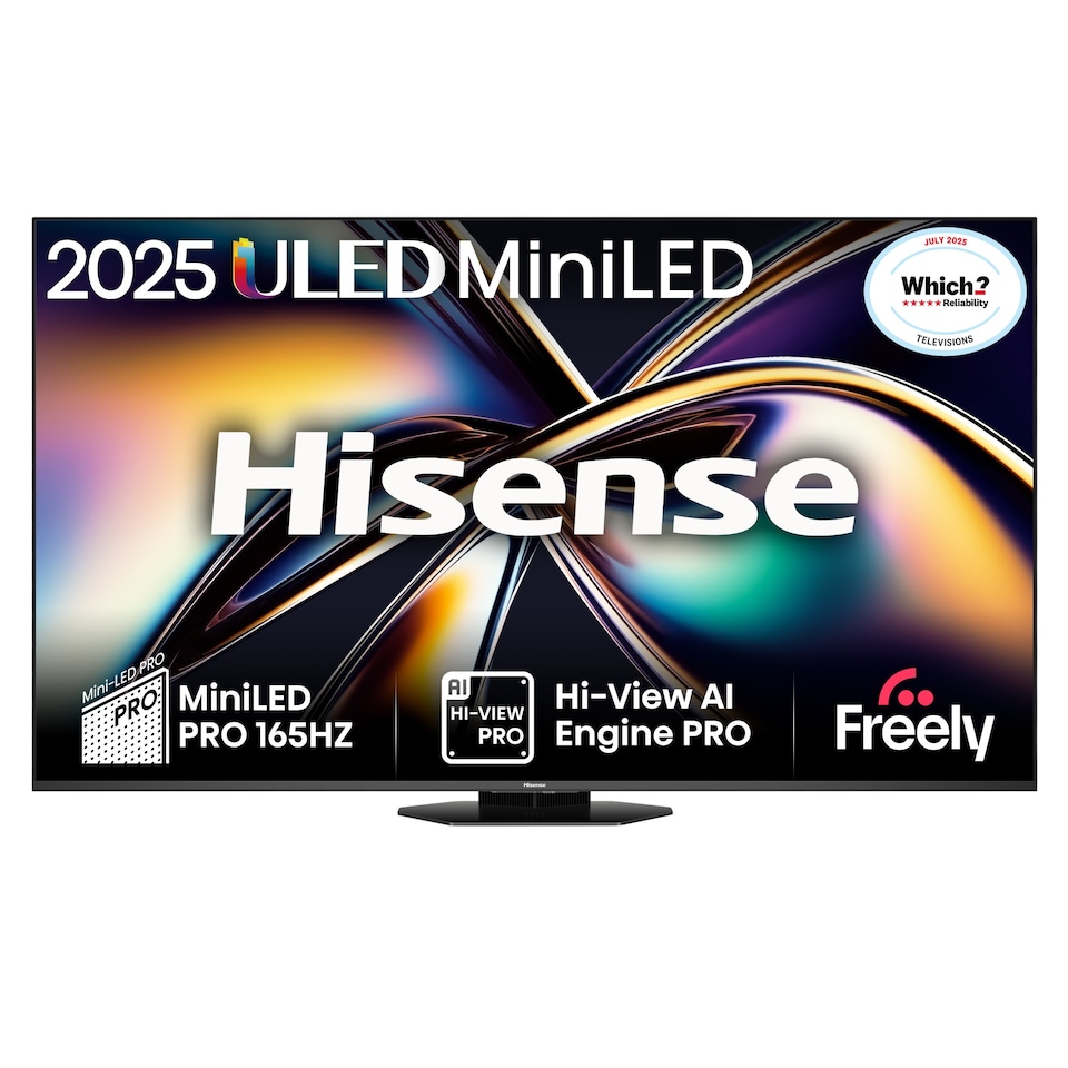 image 1 of Hisense 55" U8QTUK MiniLED 165Hz Smart AI TV with Freely