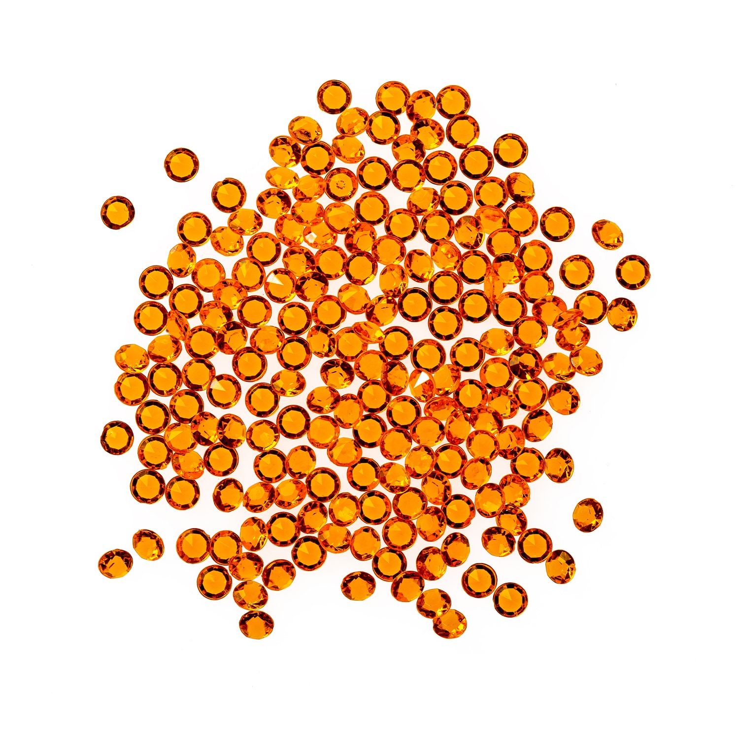 Neel Blue Acrylic Rhinestone Table Confetti, Table Scatters - 4000pcs in Orange