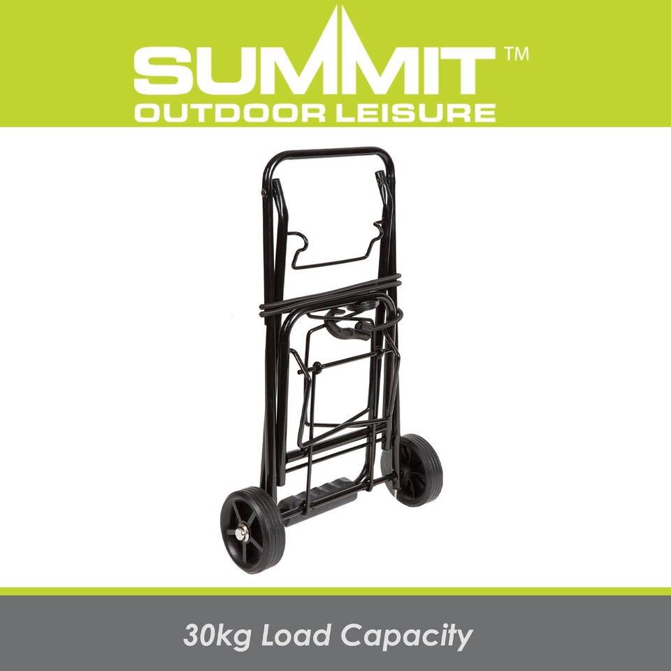 image 1 of vfm-estore Festival Travel Trolley - Lightweight Foldable Cart, Max 50kg, Black