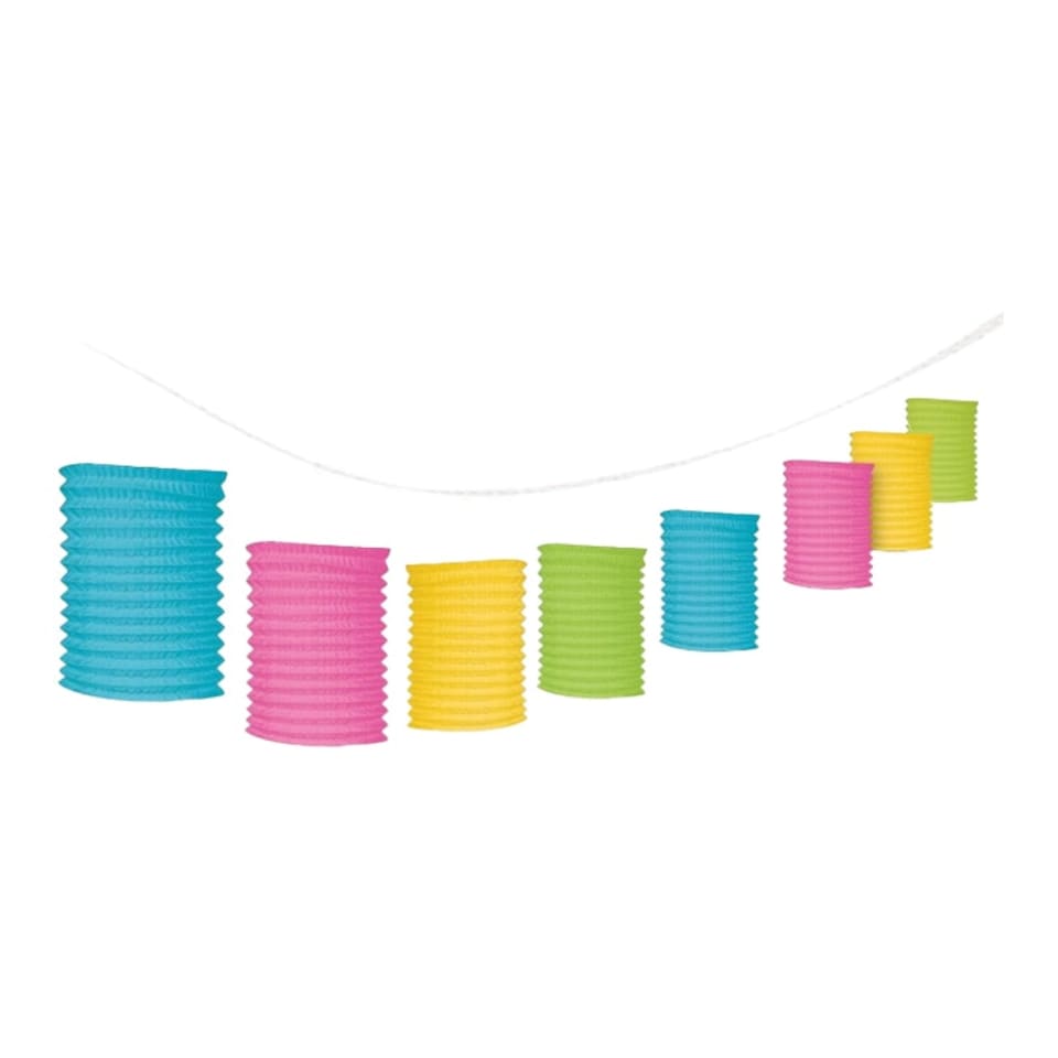 Amscan Paper Lantern Garland - Multicoloured - One Size