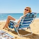 image 5 of COSTWAY 2 PCS Folding Beach Chair Adults Portable Low Sand Chair