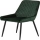 image 6 of Quebec Wave Edge Dining Set with 4 Velvet Avery Chairs Green | Emerald Green